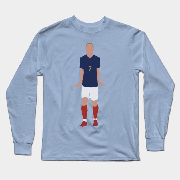 Antoine griezmann minimalist illustration Long Sleeve T-Shirt by maoudraw